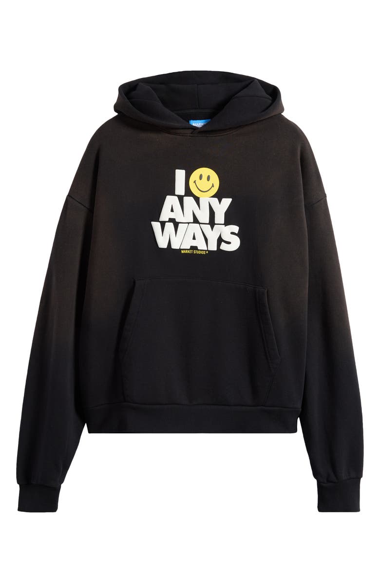 MARKET SMILEY<sup>®</sup> Smile Anyways Hoodie, Alternate, color, Pirate-Black