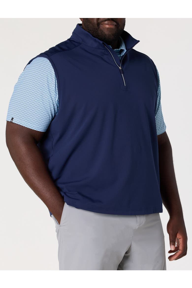 Big & Tall Pure Touch 1/4-Zip Vest, Main, color, PEACOAT