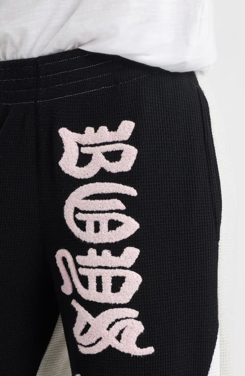 Boys Lie High Class Private School Waffle Knit Sweatpants In Brown