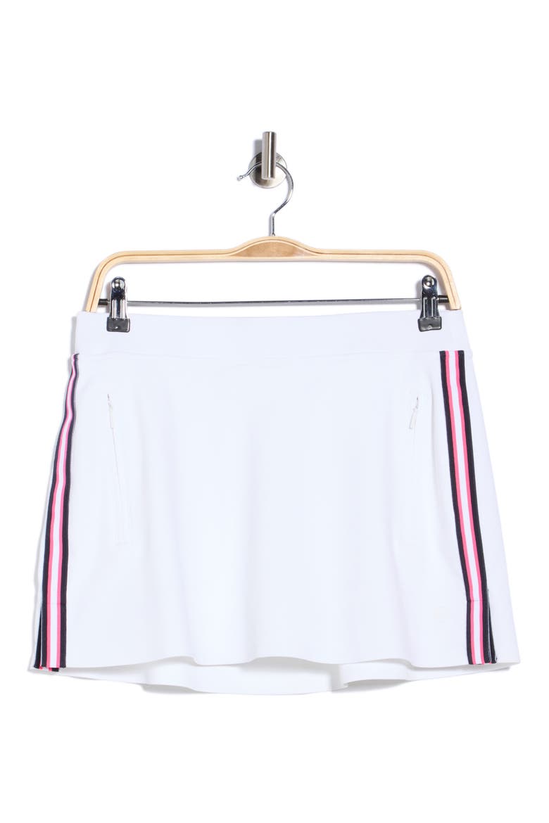 Tux Stripe Stretch Scuba Performance Skort, Alternate, color, SNOW