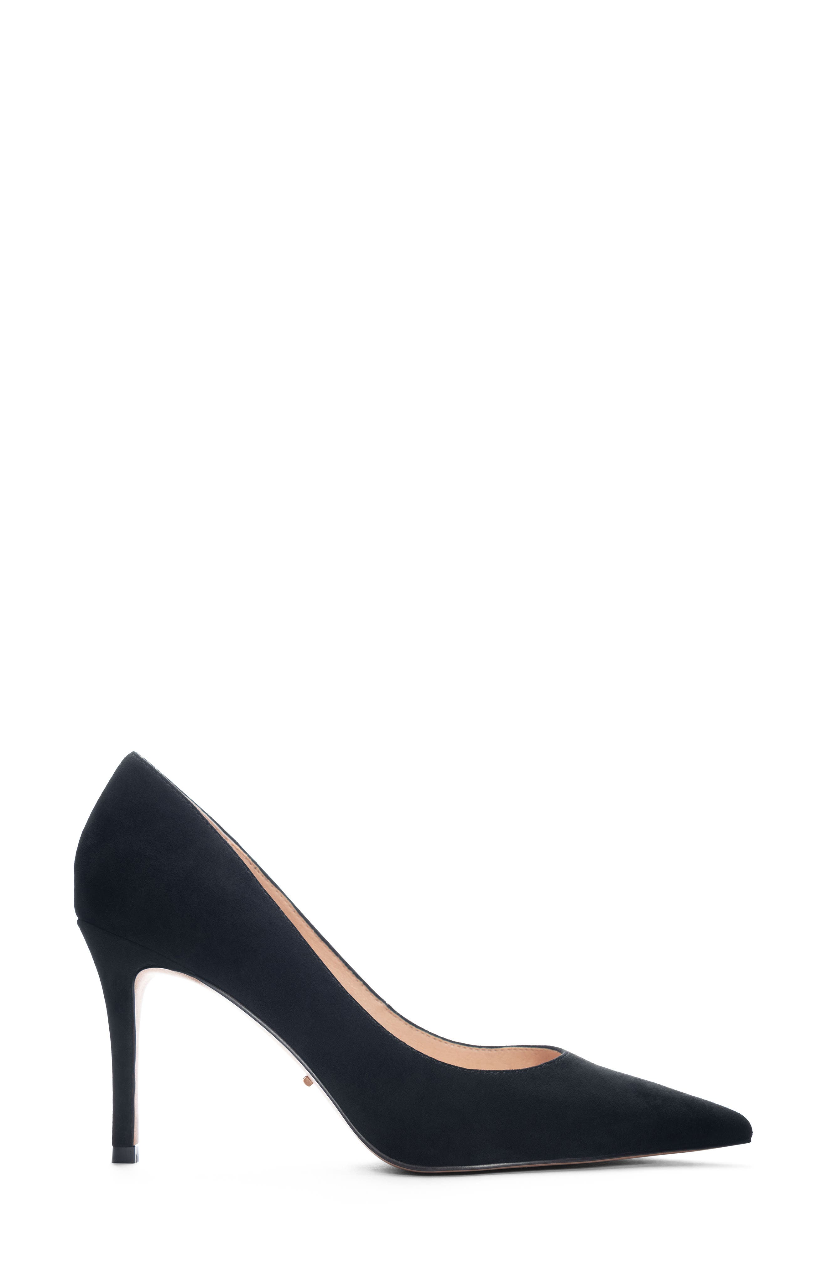 Rafee Liquid Patent Pointed Toe Pump, Alternate, color, BLACK