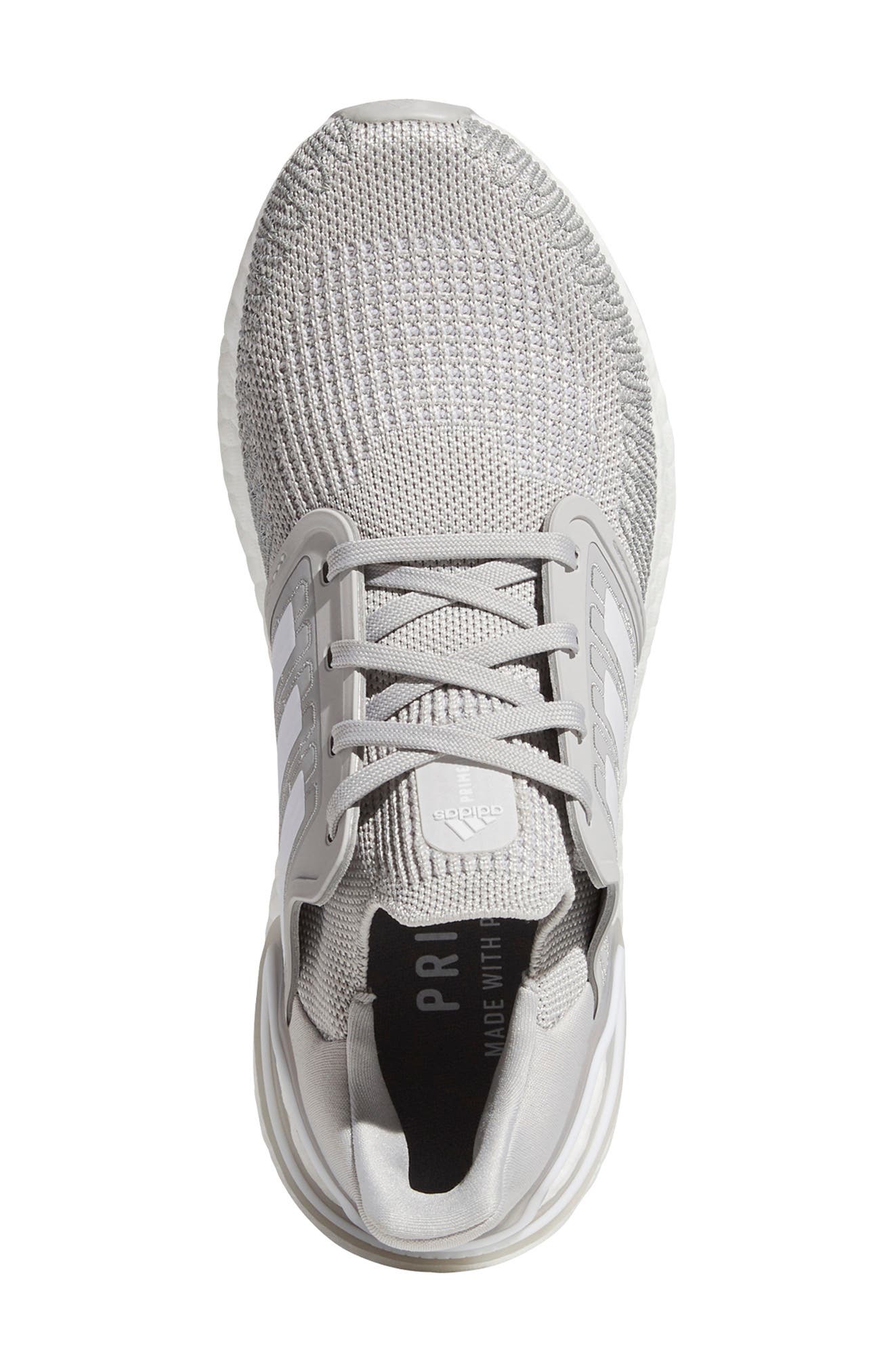 UltraBoost 20 Running Shoe, Alternate, color, GREY/ WHITE/ WHITE