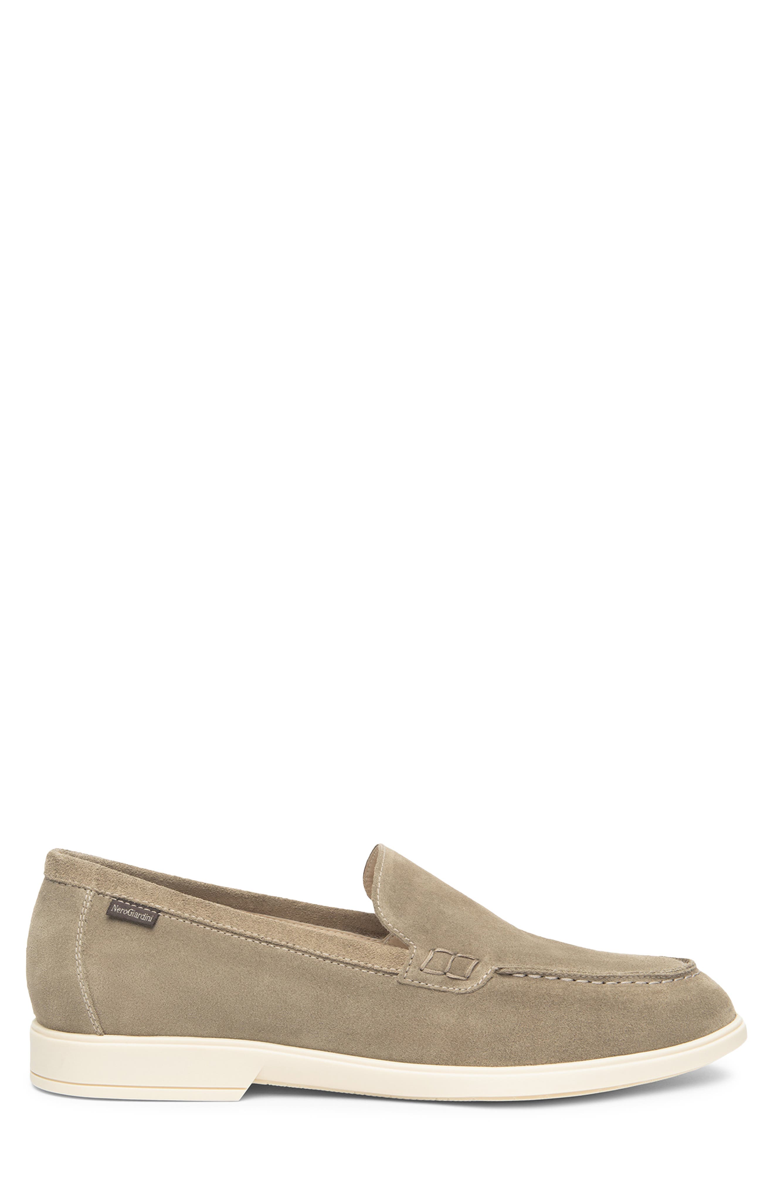 NeroGiardini Suede Slip-On Loafer, Alternate, color, Taupe