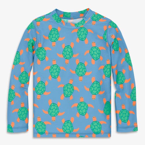 Kids Long Sleeve Rash Guard In Ocean Pals (Toddler, Little Kid, Big Kid)
