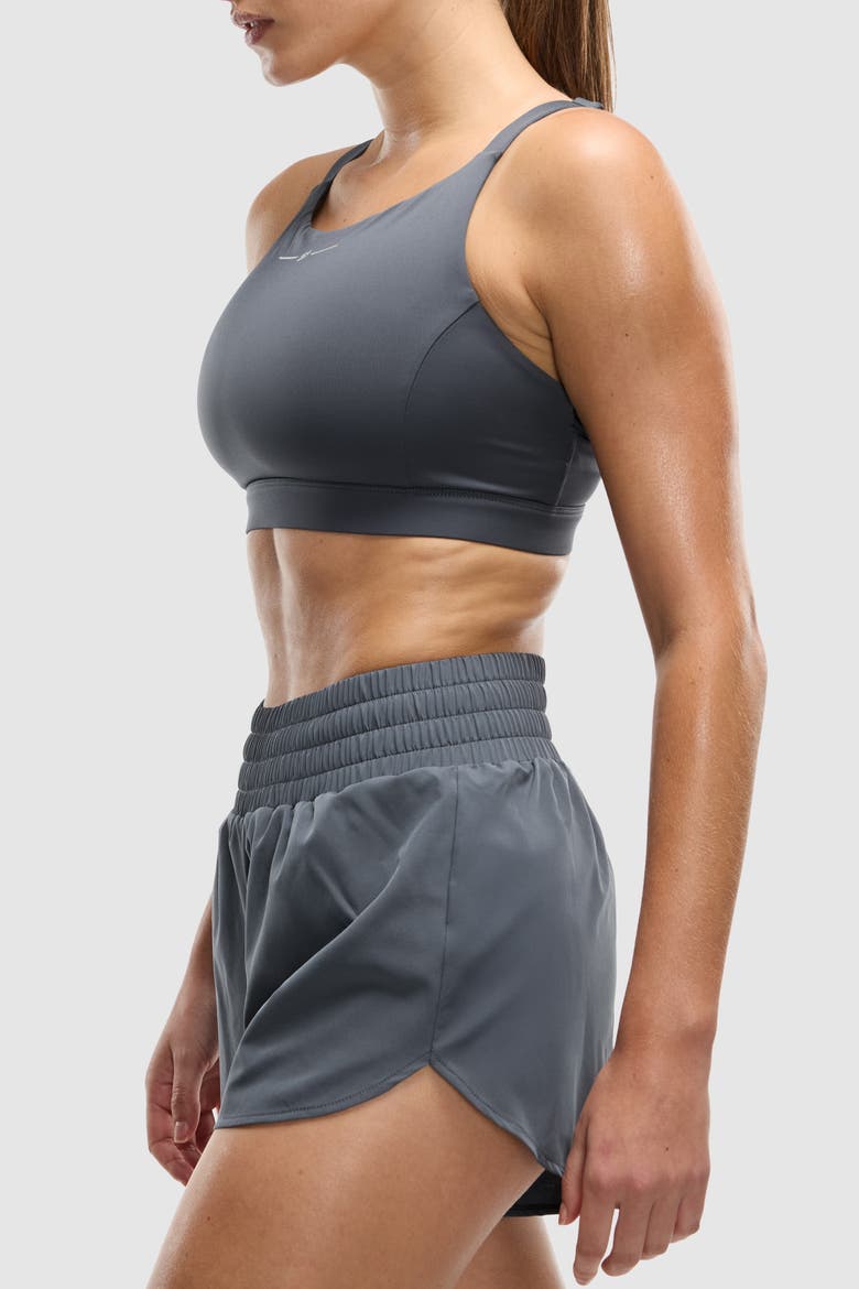 PaceForm Enhanced Support High Neck Bra, Alternate, color, Dark Grey
