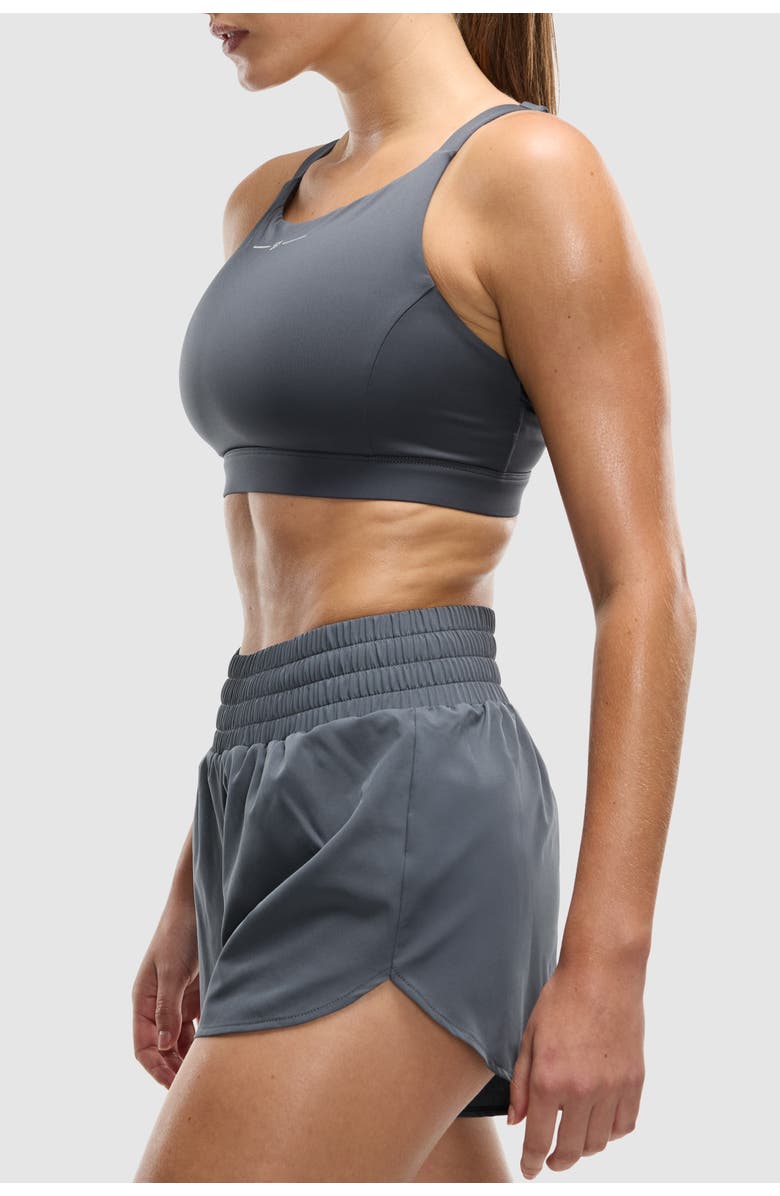 Peloton PaceForm Enhanced Support High Neck Bra, Alternate, color, Dark Grey