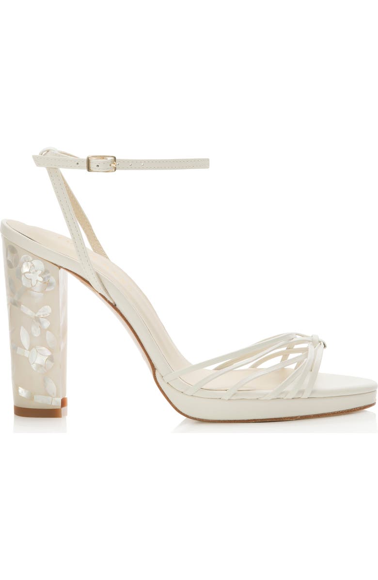 Freya Rose Rosalina Ankle Strap Pearl Platform Heel Sandal, Main, color, Ivory
