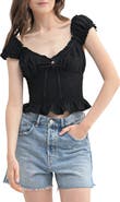 Lush Sweetheart Neck Textured Top