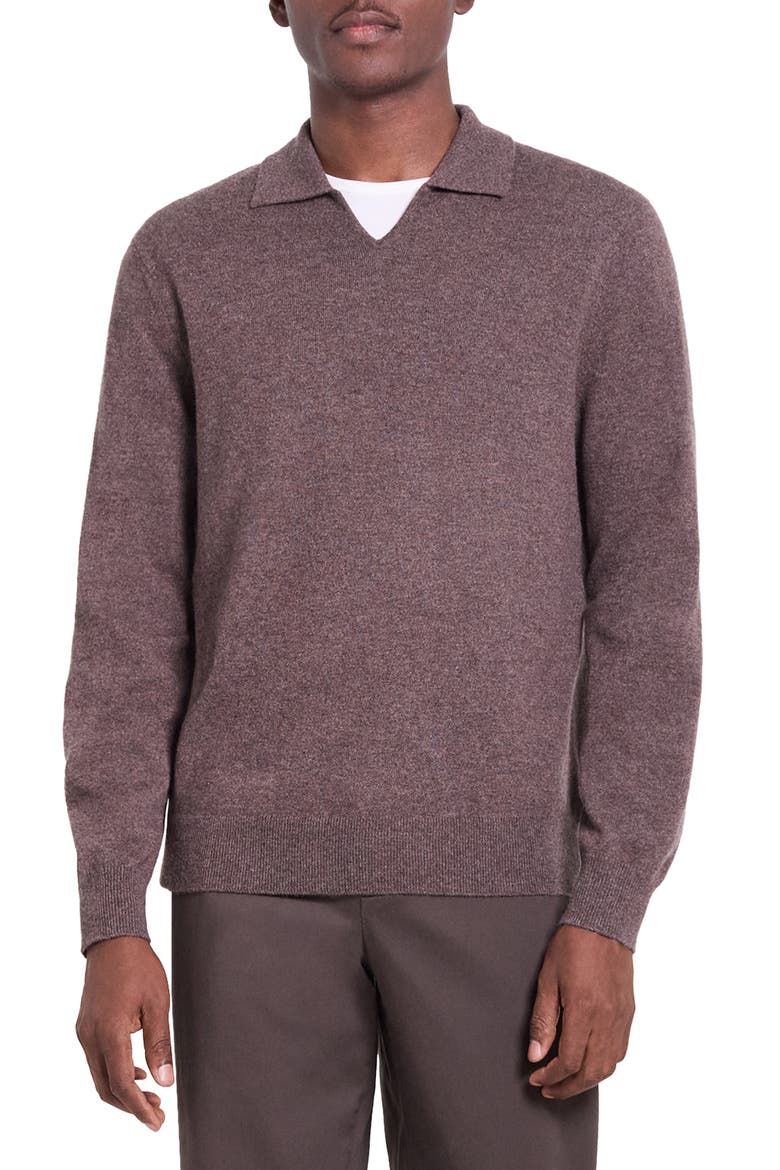 Johnny Collar Cashmere Sweater, Main, color, ESPRESSO MELANGE