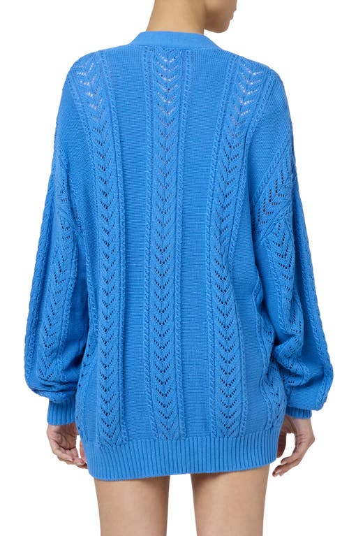 Shop Florence By Mills Pointelle Stitch Cardigan In Regatta
