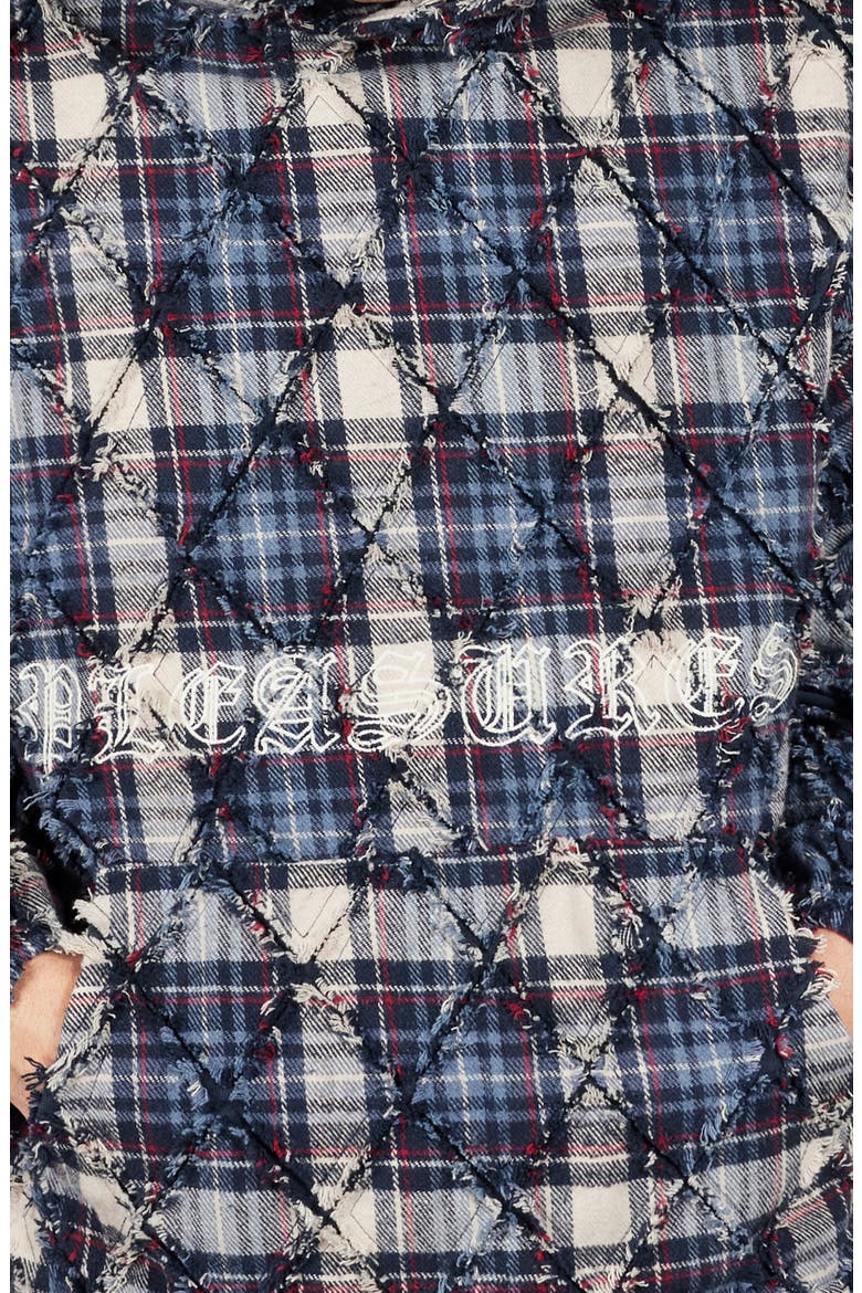 Mystic Flannel Poncho Hoodie, Alternate, color, NAVY