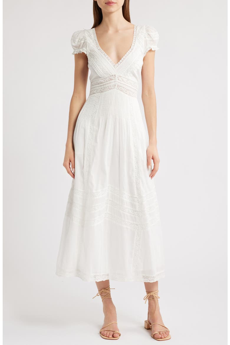 Suvi Lace Trim Cocktail Dress, Main, color, WHITE