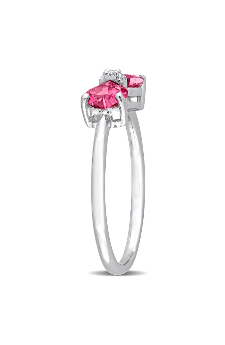 Julianna B. Pink Topaz & Diamond Accent Bow Ring, Alternate, color, Pink Topaz