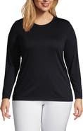 Lands' End Supima Cotton Long Sleeve Crewneck T-Shirt