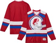 Mitchell & Ness Women's Mitchell & Ness Red Buffalo Bills Big Face 7.0 Long Sleeve Jersey T-Shirt