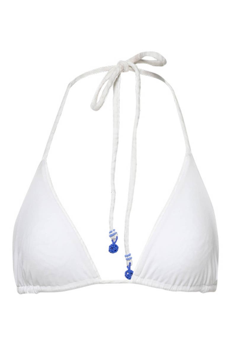 Zebra Frost Balmy Reversible Bikini Top, Alternate, color, WHITE