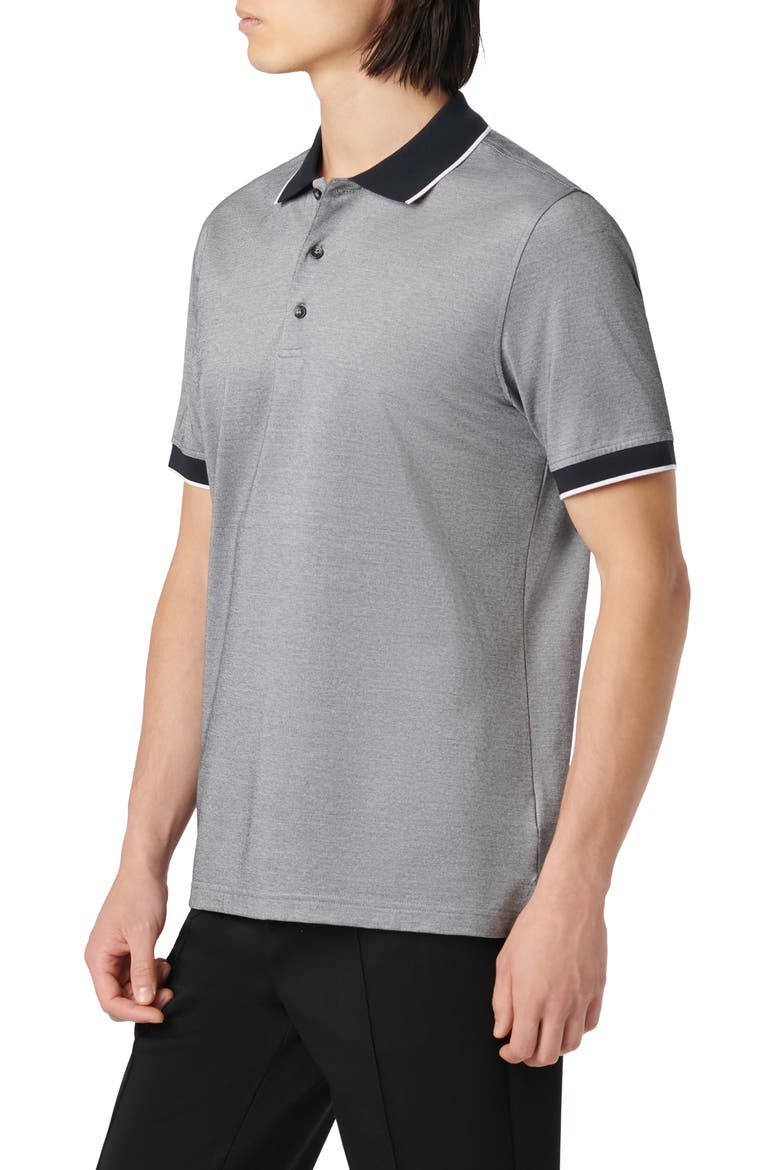 Tipped Piqué Polo, Alternate, color, GREY