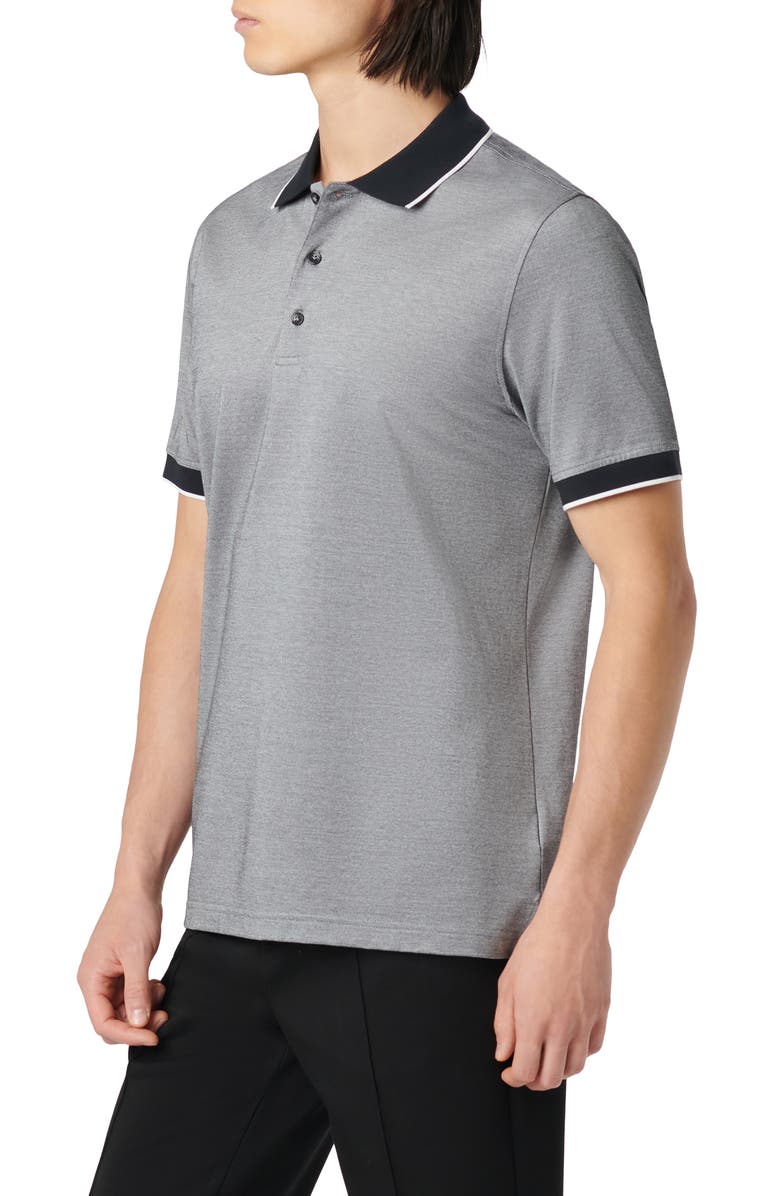 Bugatchi Tipped Piqué Polo, Alternate, color, 