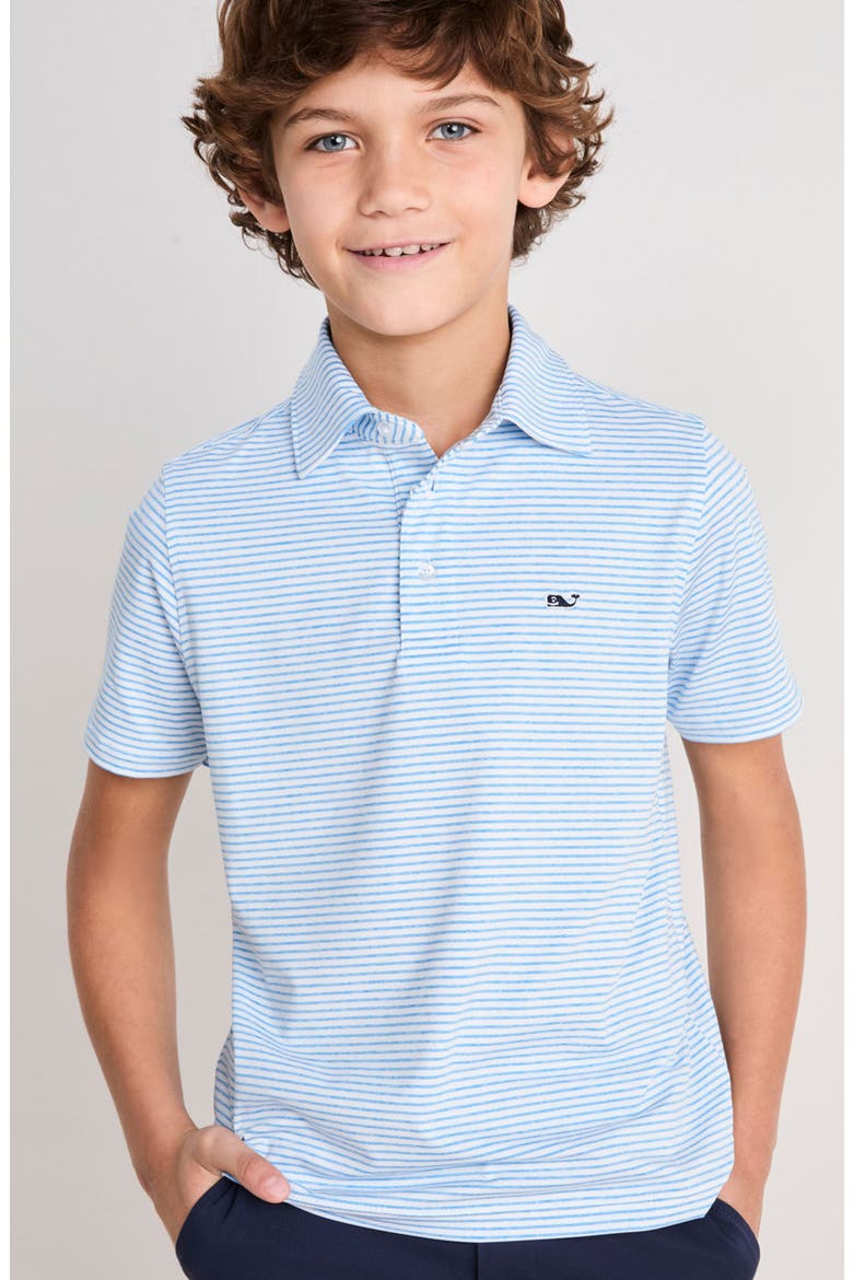 Kids' Bradley Stripe Stretch Polo, Alternate, color, OCEAN BREEZE TEJ