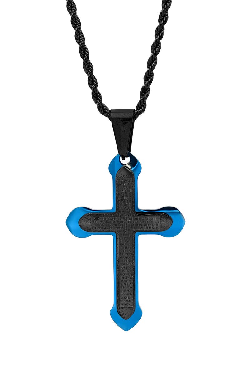 HMY JEWELRY Men's Cross Pendant Necklace, Main, color, 