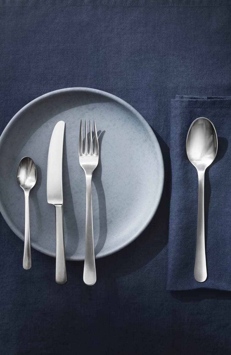Georg Jensen Copenhagen Five-Piece Matte Flatware Place Setting, Alternate, color, Silver