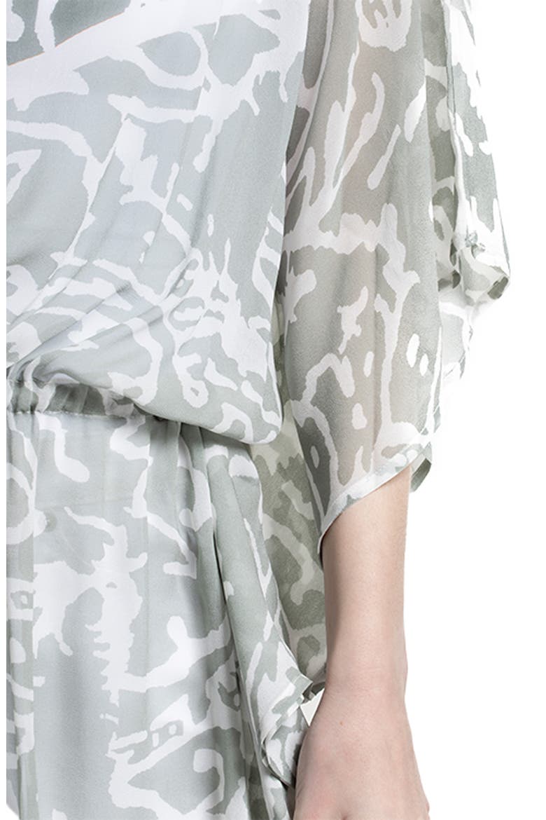 Abstract Print Cover-Up Kaftan, Alternate, color, GREEN