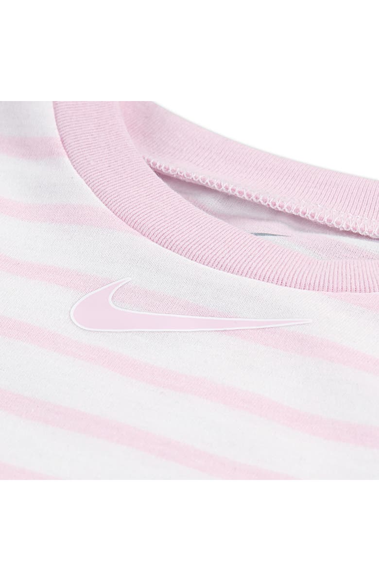 Nike Cotton Blend Terry Romper & Hat Set, Alternate, color, Pink Foam