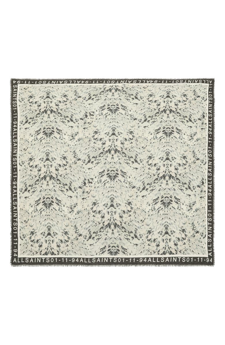 AllSaints Canter Large Square Scarf, Alternate, color, Ecru White