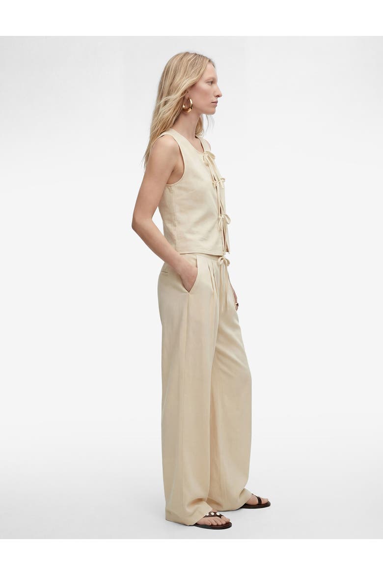 Mid-Rise Wide Leg Trousers, Alternate, color, BEIGE