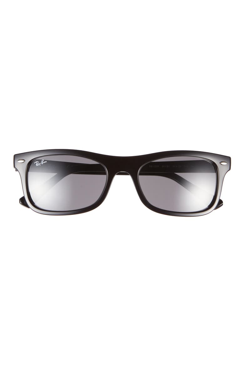 54mm Square Sunglasses, Main, color, BLACK / DARK GREY