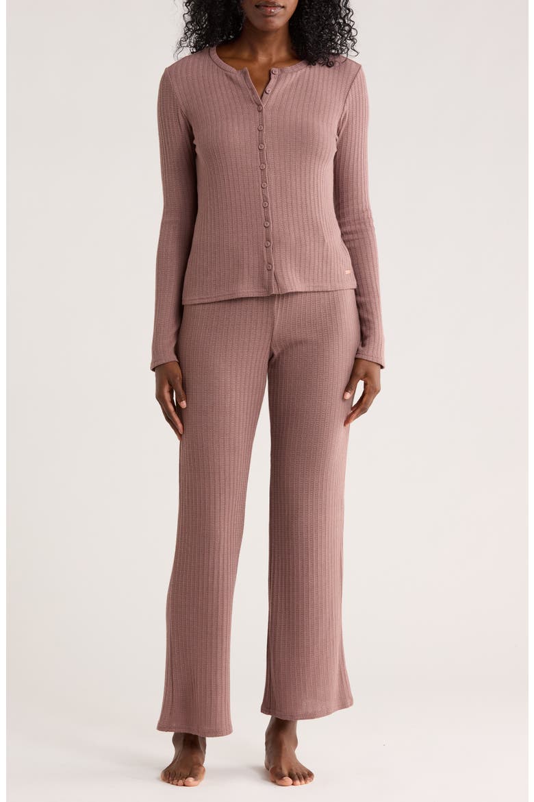 Cardigan Knit Pajamas, Main, color, MOCHA SALT