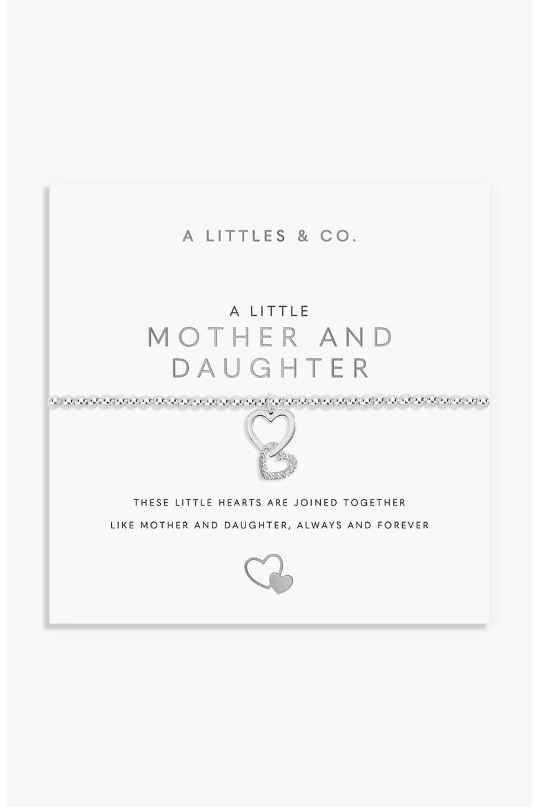 A Little 'Mother And Daughter' Bracelet, Main, color, Silver Plated