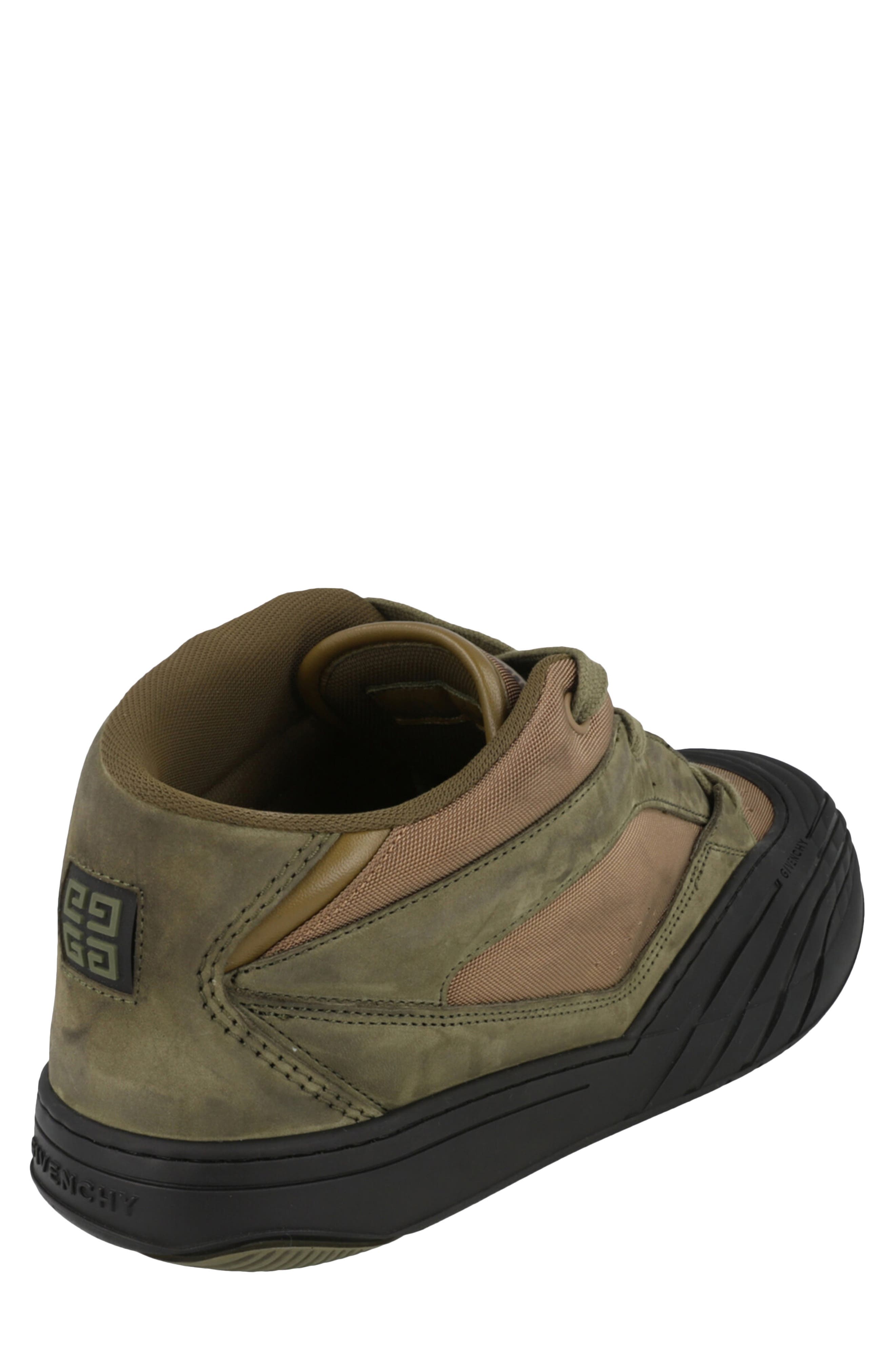 Givenchy Suede Trim Mid Top Sneaker, Alternate, color, Olive Green