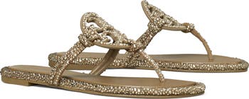 Tory Burch Miller Knotted Crystal Flip Flop (Women) | Nordstrom
