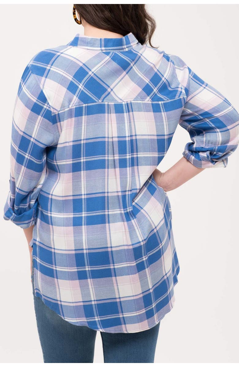 PERCH BY BLU PEPPER Plaid Button-Down Shirt, Alternate, color, 
