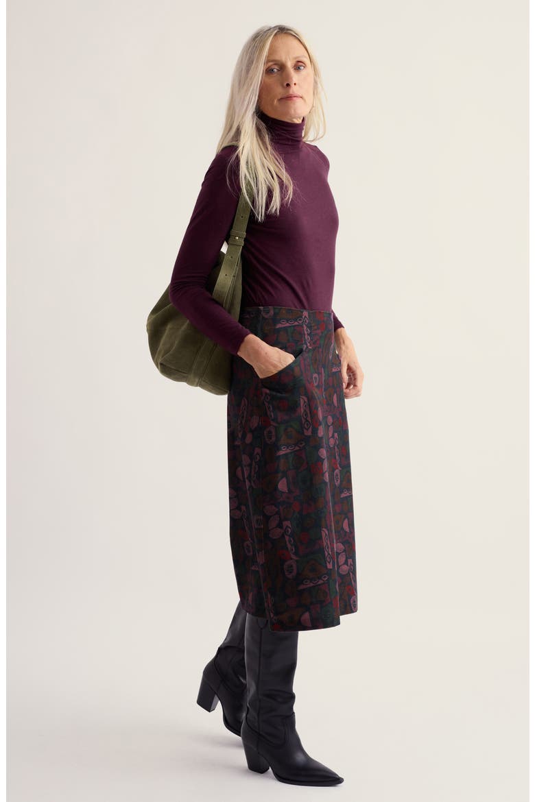 Landing Roll Neck Top, Alternate, color, DARK HELLEBORE