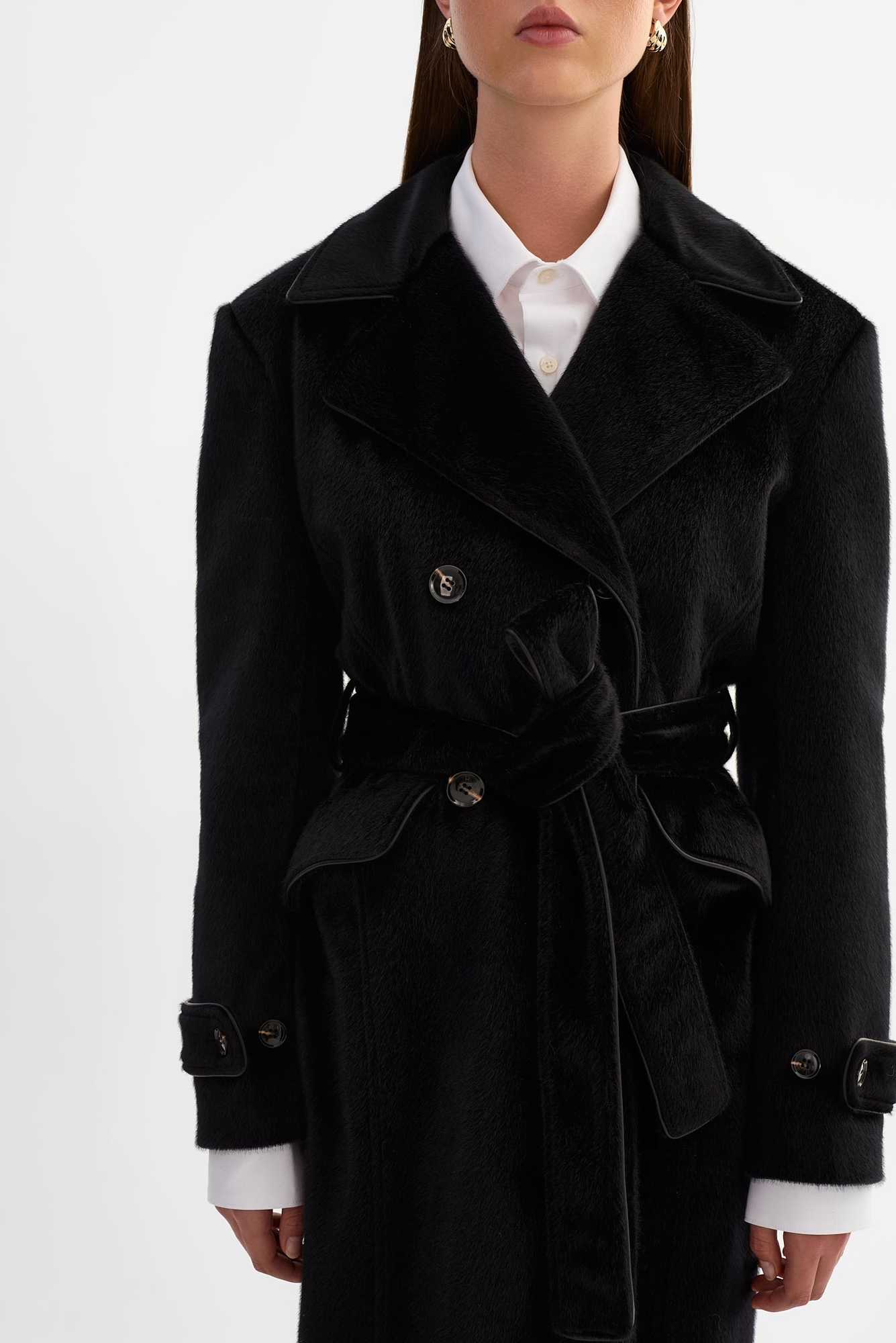 LAMARQUE Wilda | Faux Hair Trench Coat (Women) | Nordstrom