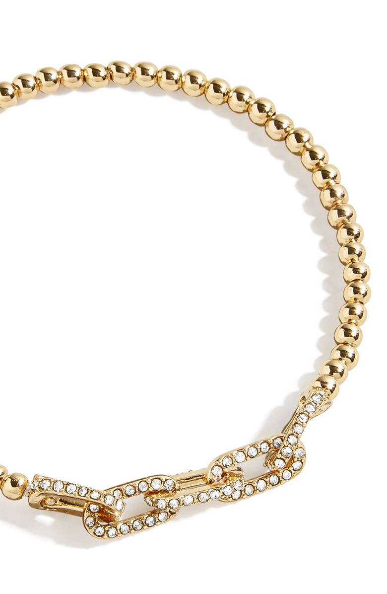 BaubleBar Pavé Chain Link Bracelet, Alternate, color, Clear