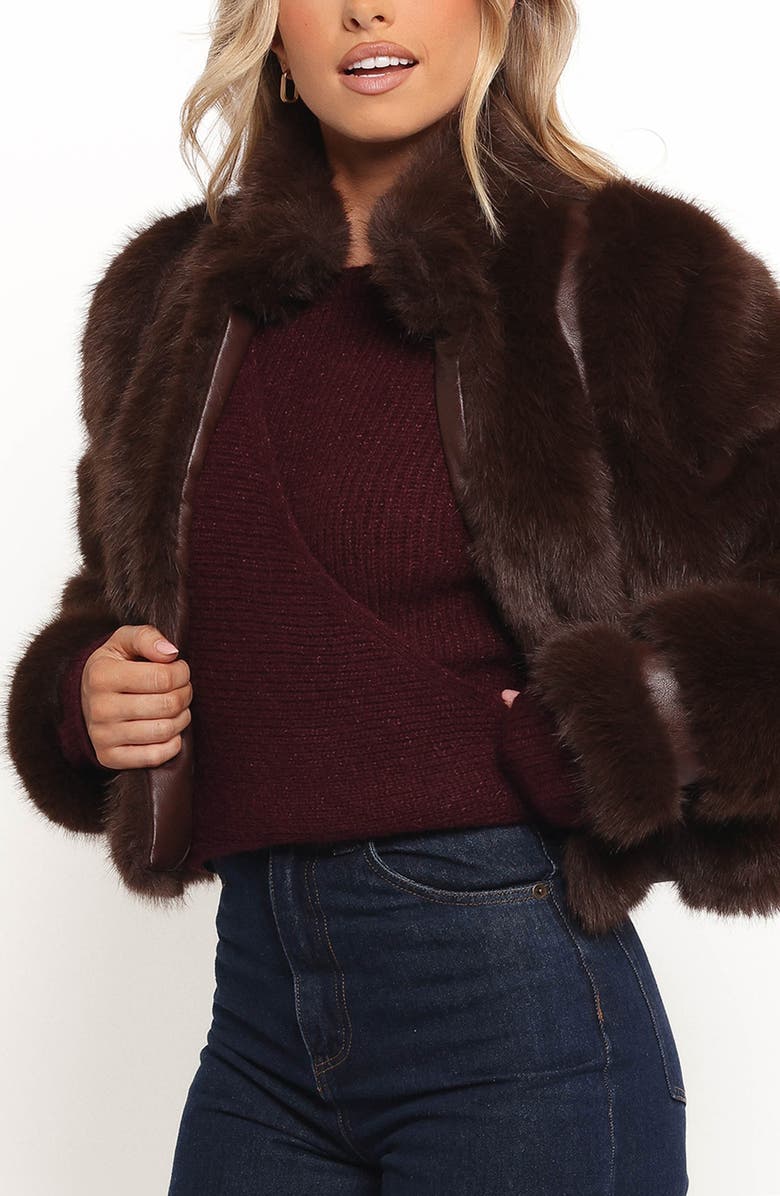 Petal & Pup Velma Faux Fur Channel Jacket, Alternate, color, 