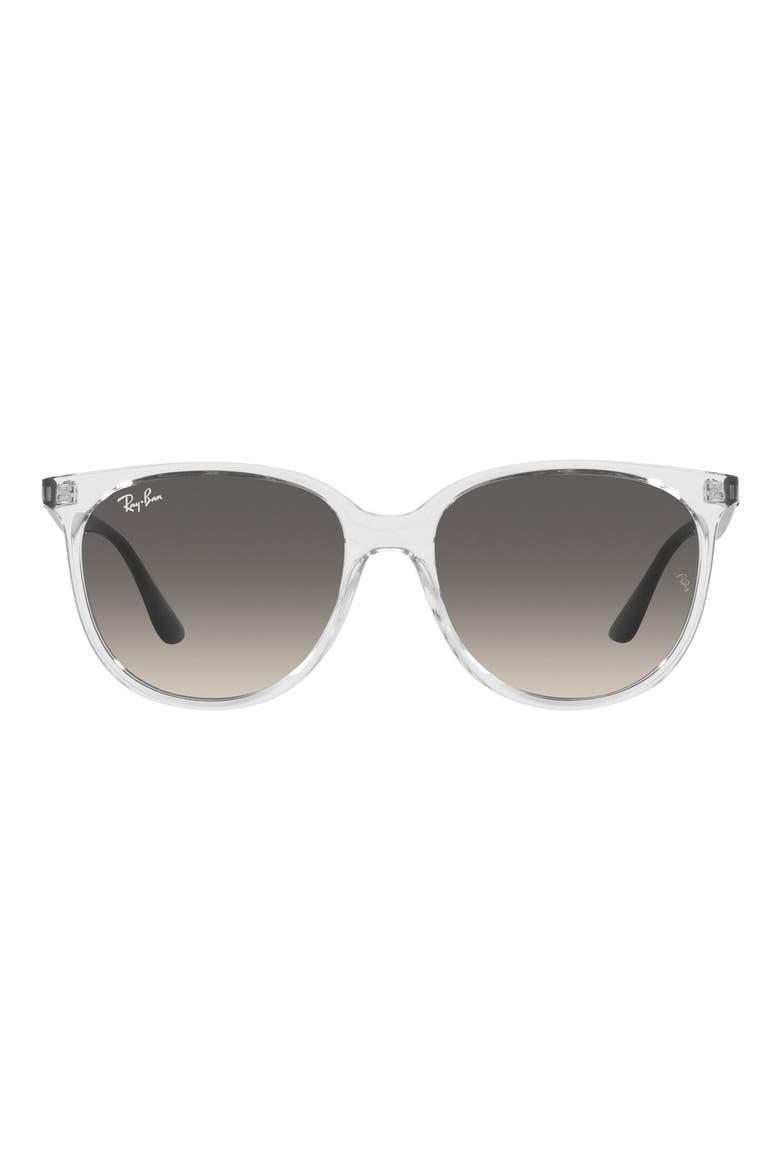 54mm Gradient Square Sunglasses, Main, color, TRANSPARENT / GREY GRADIENT