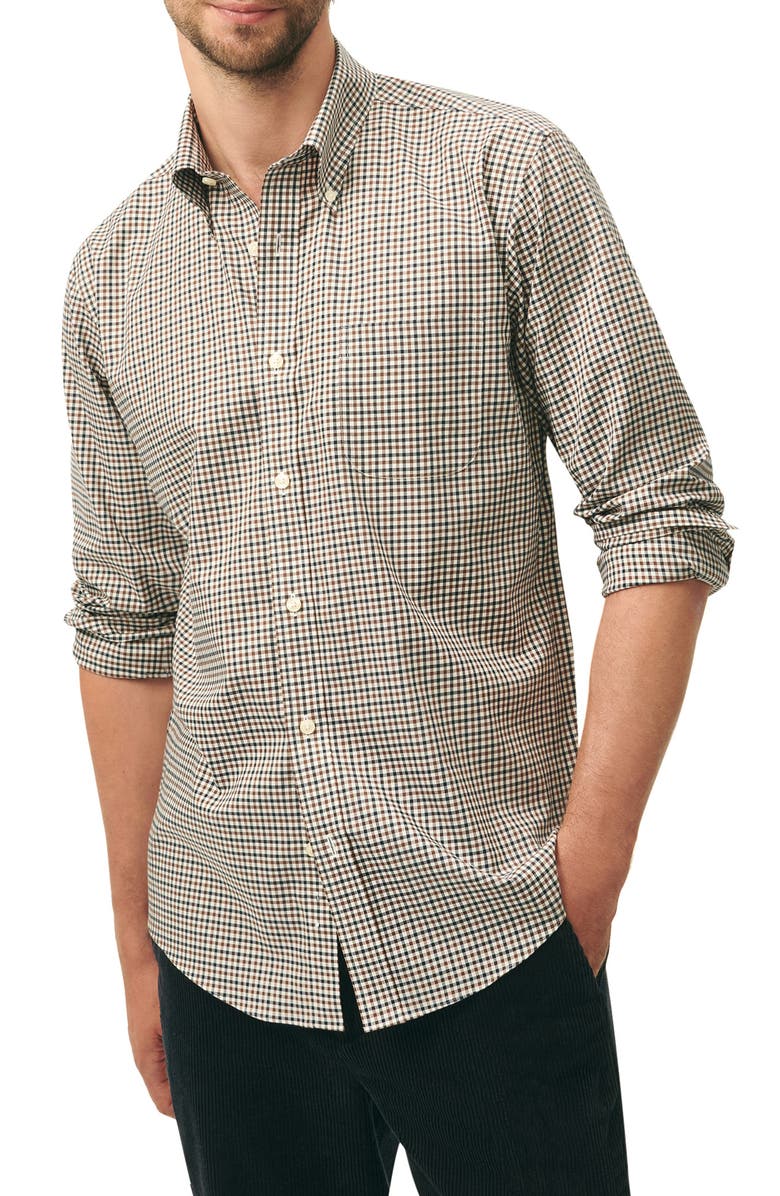 Brooks Brothers Fall Check Regular Fit Non-Iron Stretch Button-Down Shirt, Main, color,