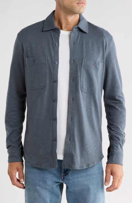 Knit Stretch Cotton Work Shirt