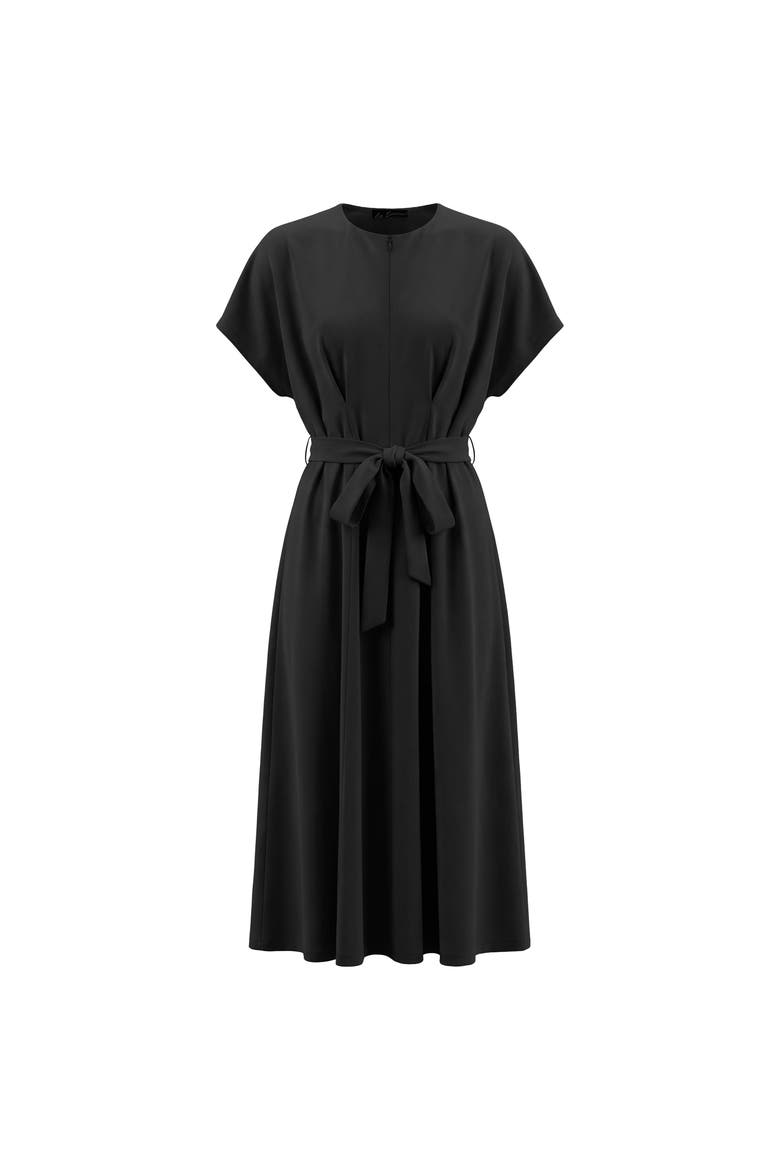 Techno Knife Pleat Elastic Waist Maternity Jumper, Main, color, Black