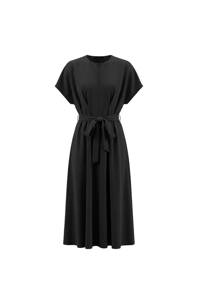 La Enceinte Techno Knife Pleat Elastic Waist Maternity Jumper, Main, color, Black