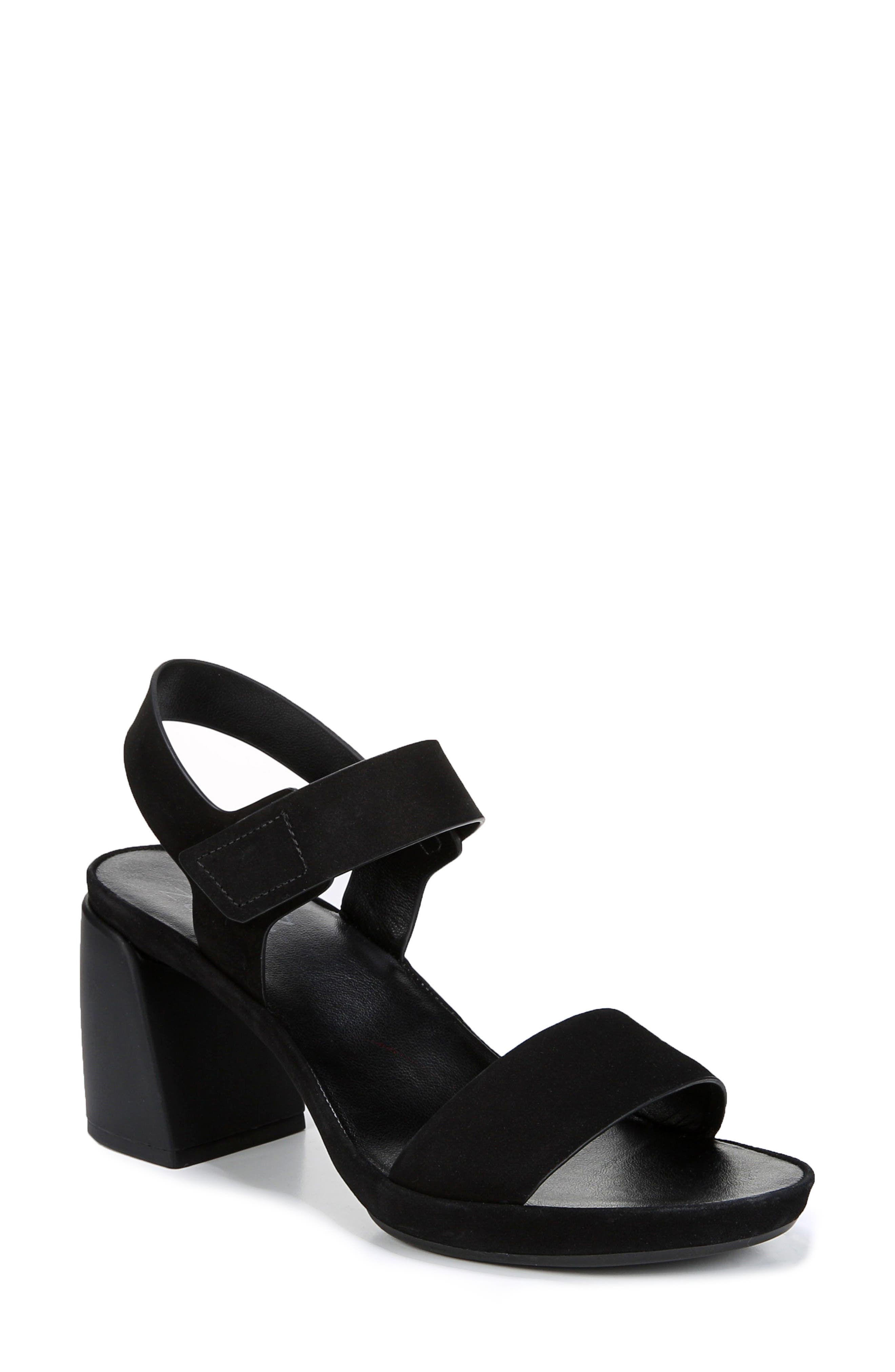 Genn Block Heel Sandal, Main, color, BLACK