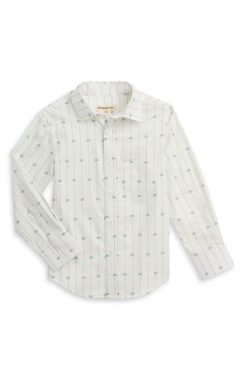 Kids' Print Cotton Button-Up Shirt (Toddler, Little Kid & Big Kid)