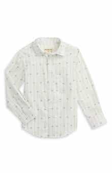 Kids' Print Cotton Button-Up Shirt