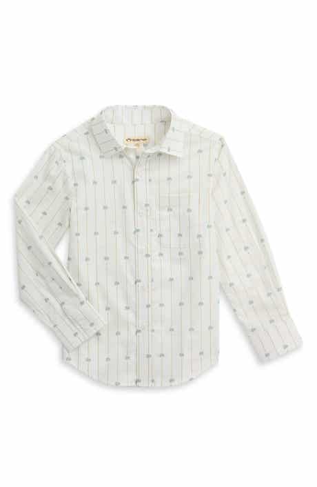 Kids' Print Cotton Button-Up Shirt