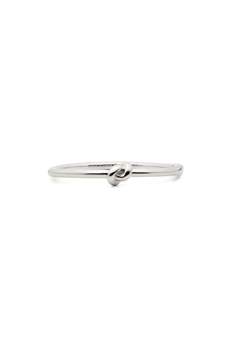 sailor's knot hinge bangle bracelet, Main, color, SILVER