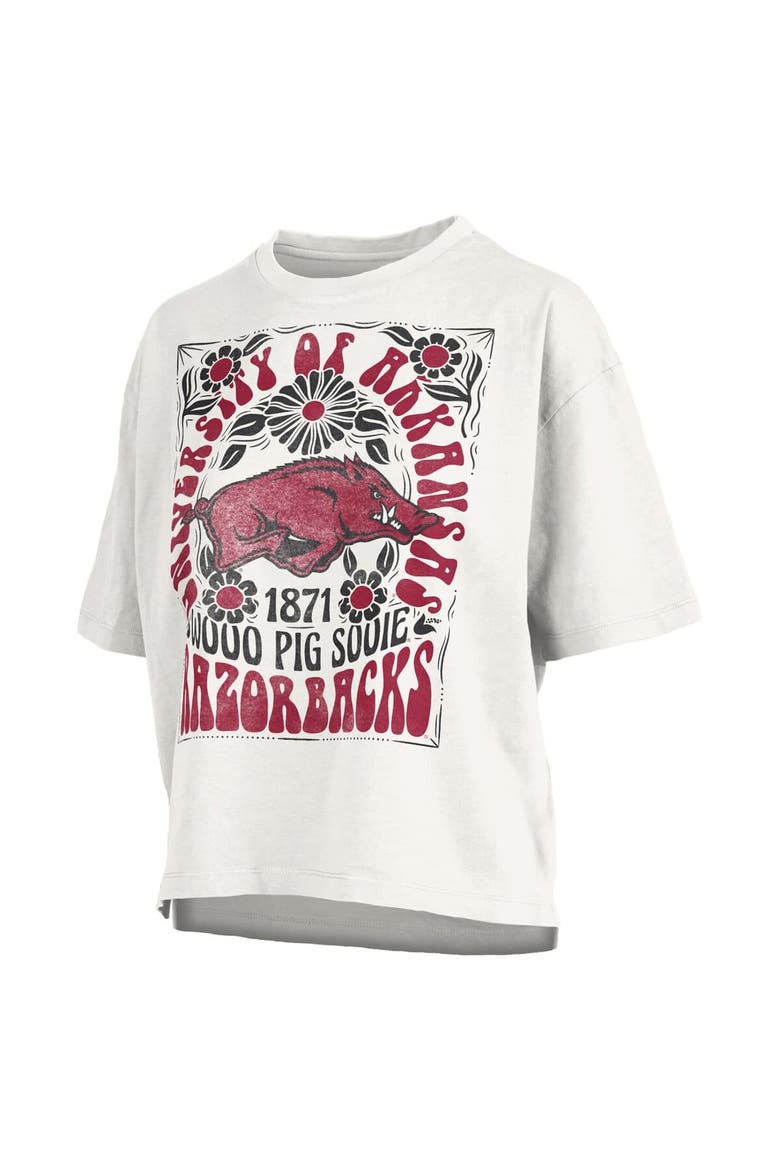 Women's Pressbox White Arkansas Razorbacks Harmony Oversized T-Shirt, Alternate, color, White